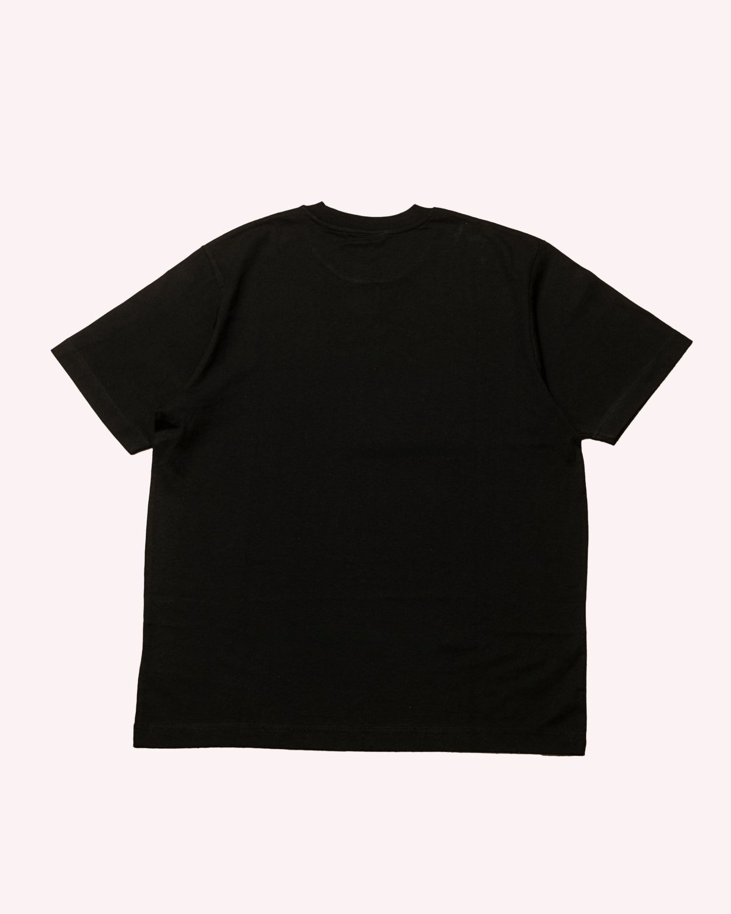 EMBROIDERED ORGANIC COTTON BLACK T-SHIRT