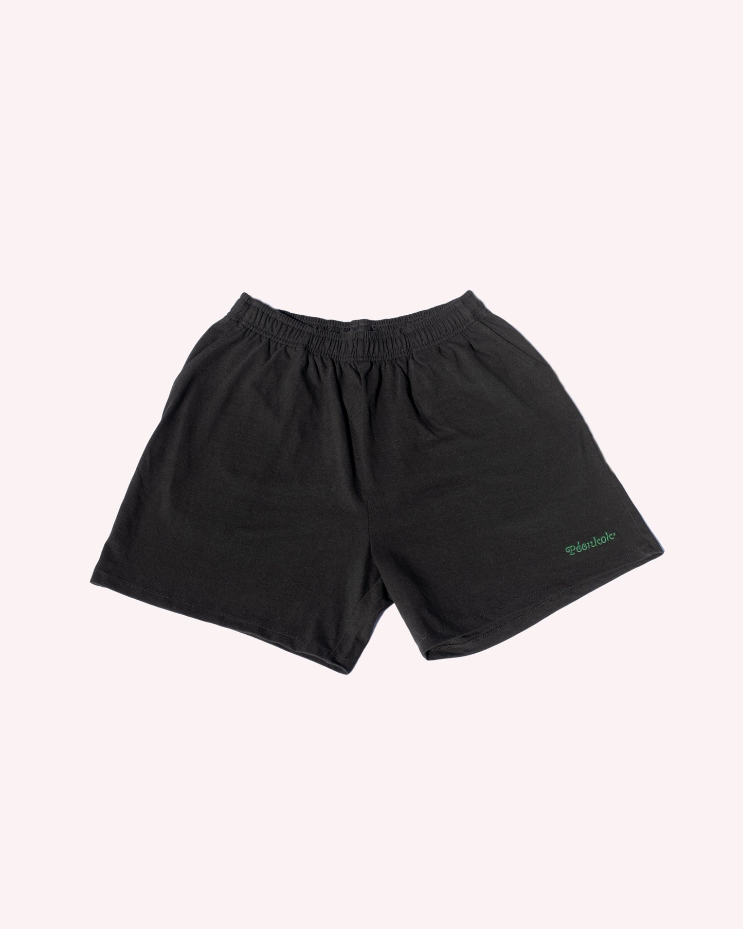 SHORT NEGRO DE ALGODÓN ORGANICÓ BORDADO