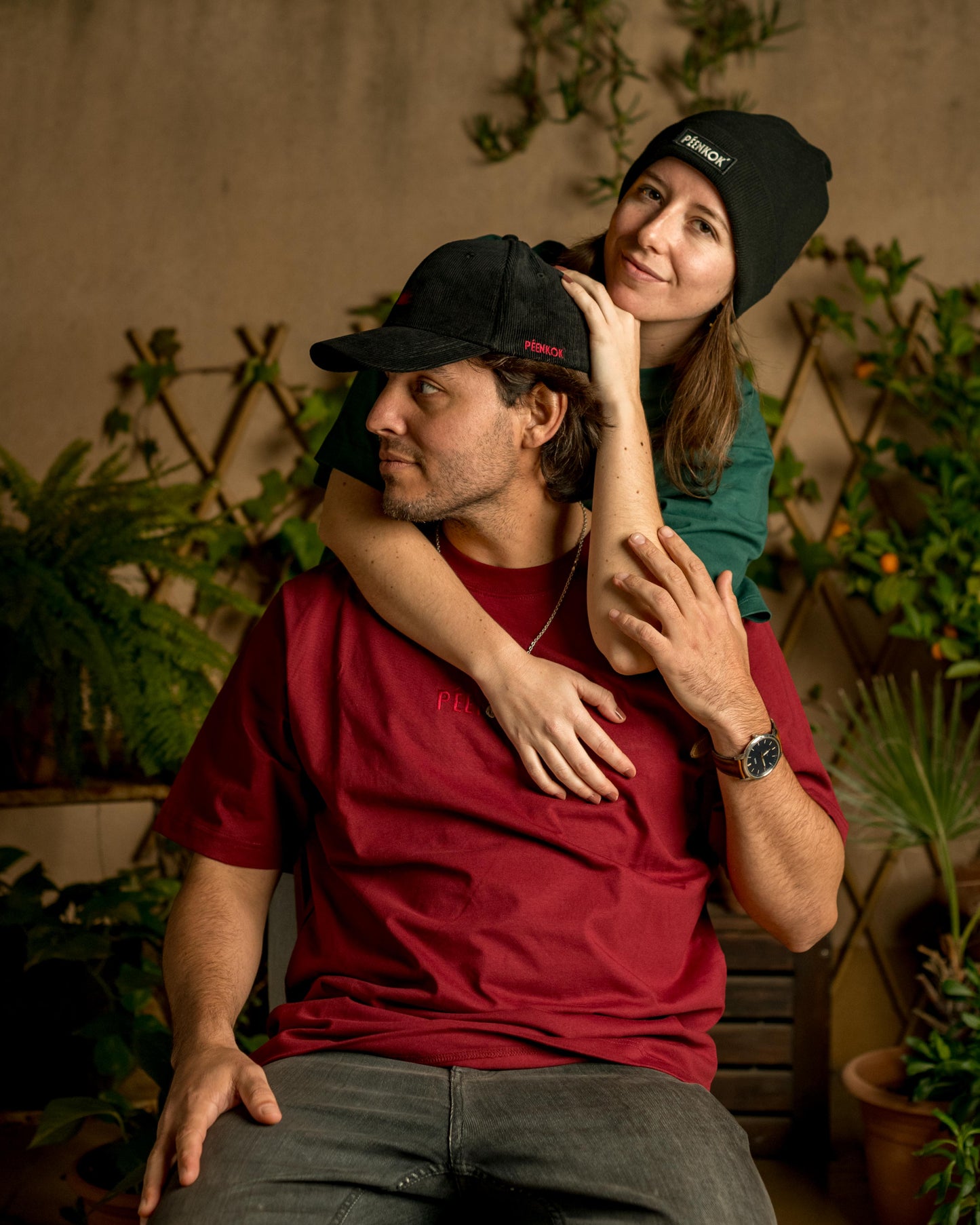 ORGANIC COTTON TEE BURGUNDY