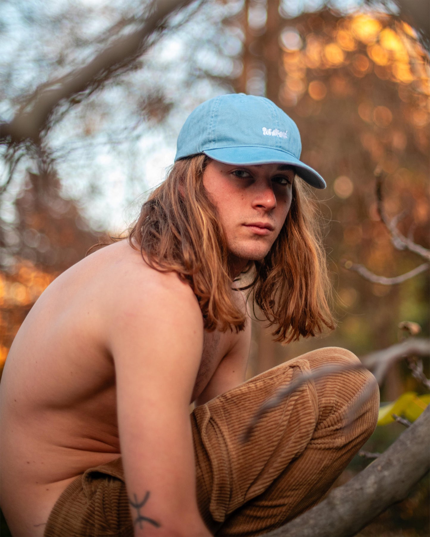 ORGANIC COTTON CAP AQUA