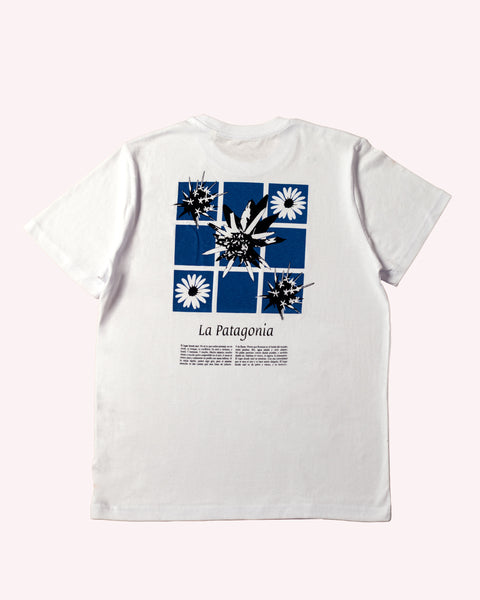 Peenkok White Organic Cotton Printed Tee | Patagonia Design