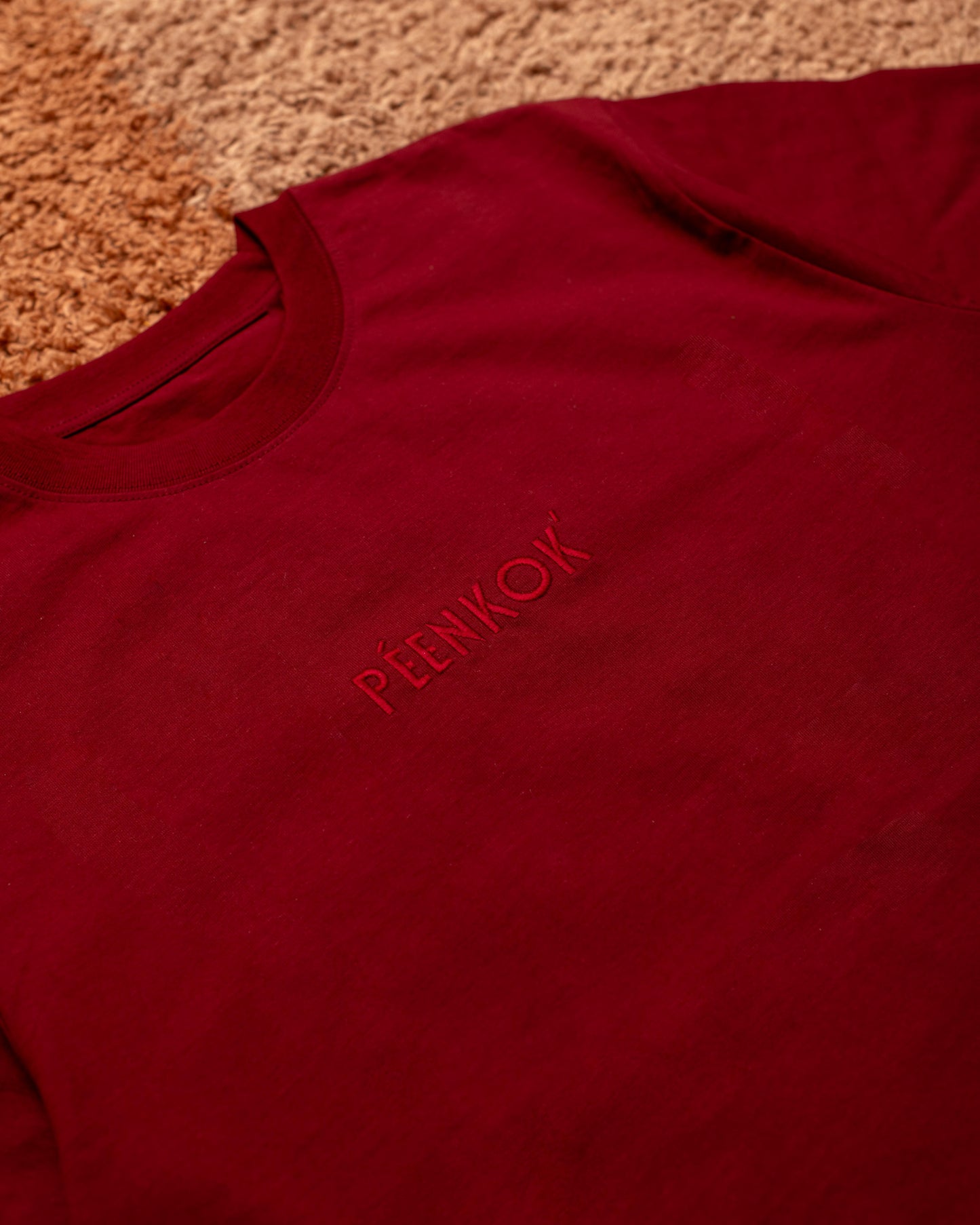 ORGANIC COTTON TEE BURGUNDY