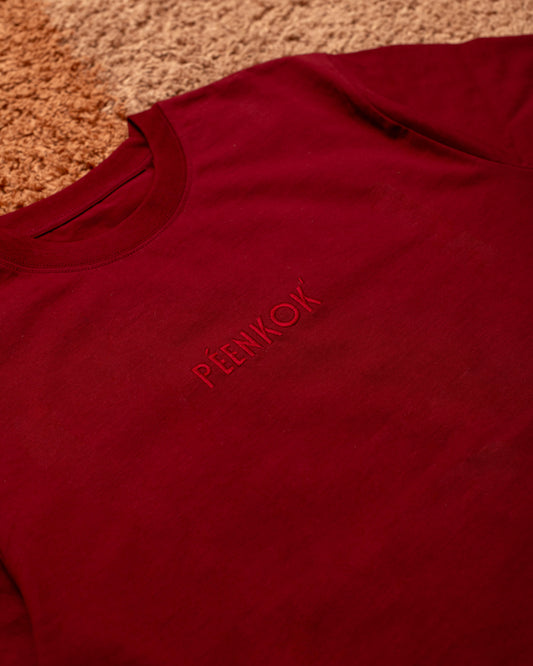 ORGANIC COTTON TEE BURGUNDY