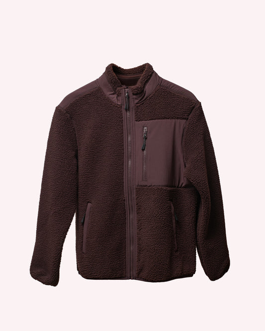 SHERPA JACKET RED BROWN