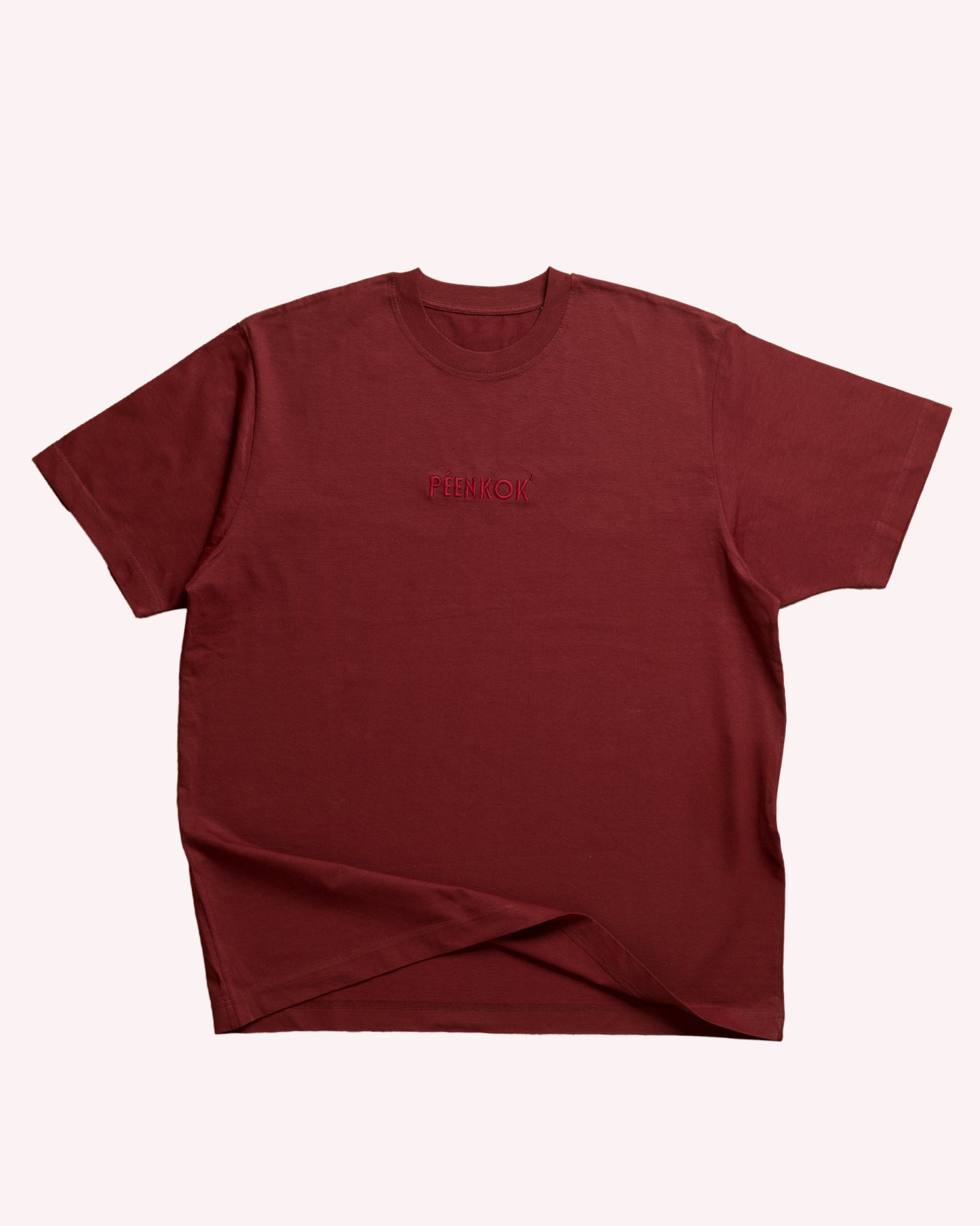 ORGANIC COTTON TEE BURGUNDY